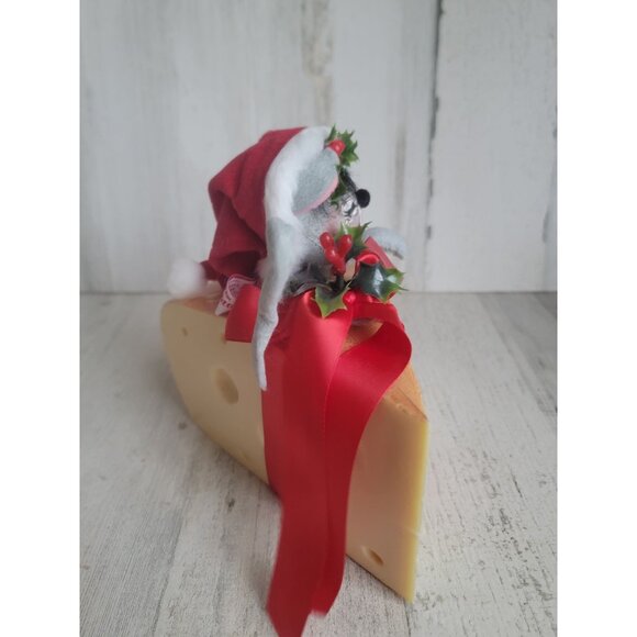 Annalee 1992 country mouse Wedge cheese doll Society xmas - Picture 4 of 8
